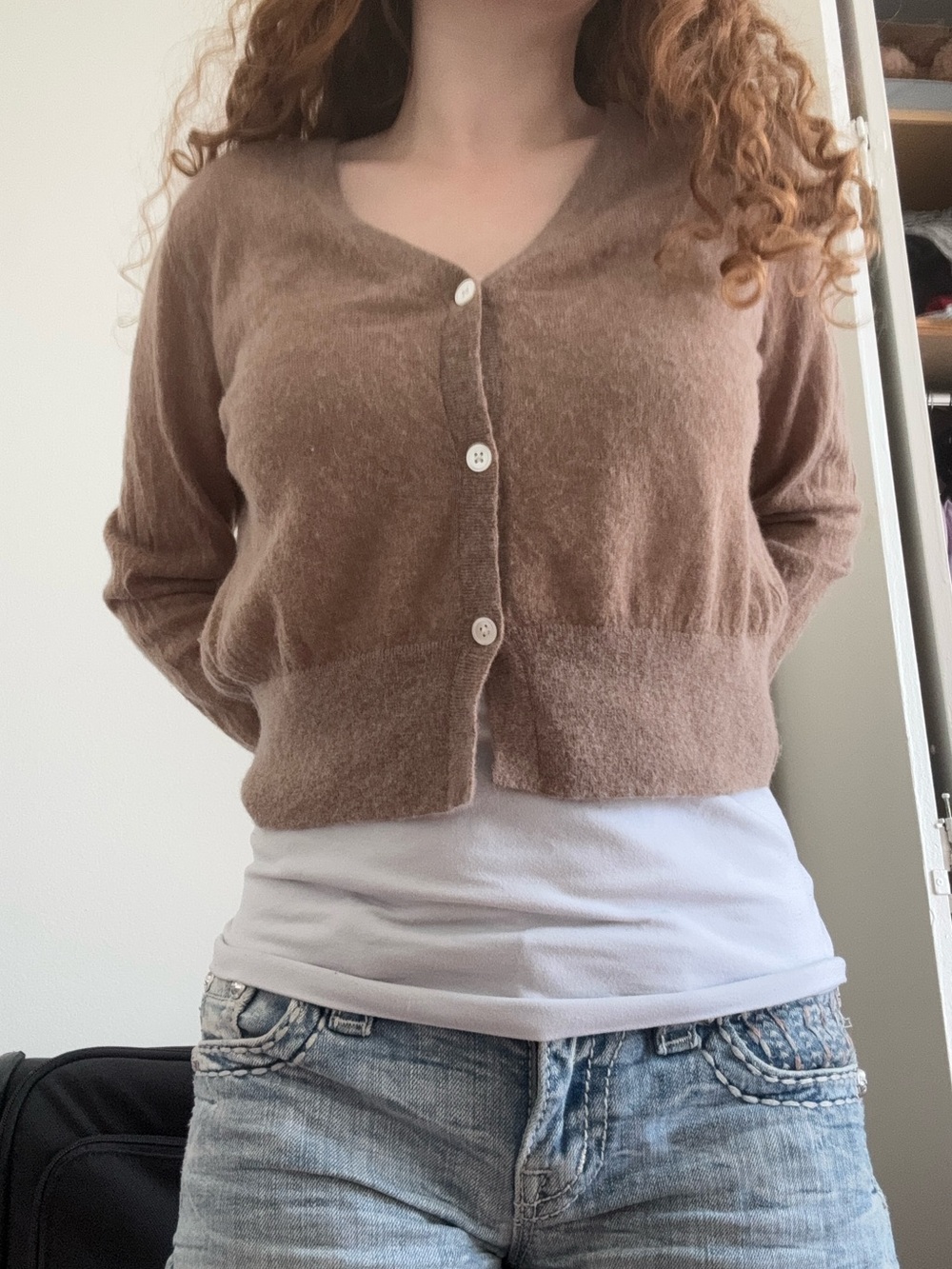 Everlane Brown V-Neck Button Cardigan - Picture 3 of 3